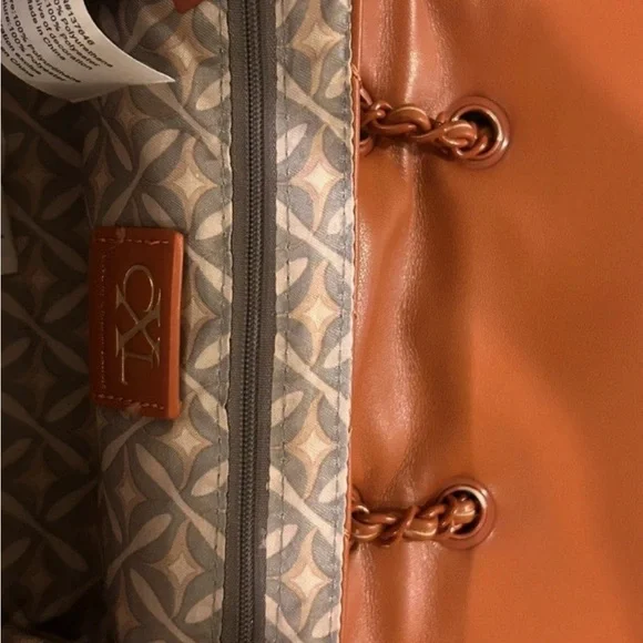 🆕CXL by Christian Lacroix Diamond Quilted Shoulder Bag Rust Designer 9”Wx6”H - Picture 6 of 10